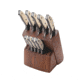 Bear &amp; Son Cutlery Bear &amp; Son 10 Piece Block Set Fixed Kitchen Knives White Smooth Bone with Walnut Block, WSBBLOCKSET