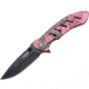 Bear &amp; Son Cutlery Brisk 1.0 4 1/16 Realtree Xtra Colors Pink Camo Frame Lock Folder - 71506