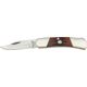 Bear &amp; Son Lockback Fold Knife 3in closed, High Polished 1095 Carbon Steel clip Blade, Red Stag Bone Handle BCCRSB26