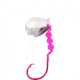 BearPaw Flicker Snelled Hook, Circle, 12in Mono, Red, Size 1, 6 per Pack, FNRCH-1