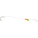 BearPaw Flicker Snelled Hook, Wide Gap, Kahle Bronze, 8in Mono, Fluorescent Yellow Spinner, Size 1, 6 per Pack, FYWB-1