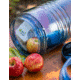 BearVault Journey Bear Resistant Food Canister, Transparent Blue, 3 Gal, BV500