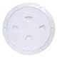 Beckson Marine 8" Smooth Center Screw-Out Deck Plate - White 46434