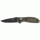 Benchmade Mini-Griptilian Folding Knife, Plain Edge, BK Blade, Olive Drab Handle 556BKOD
