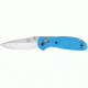 Benchmade Mini-Griptilian Folding Knife, Plain Edge, Satin Blade, Blue Handle 556-BLU