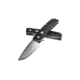 Benchmade Tengu Flipper Folding Knife, 2.77in, Tanto, Black Contoured G10 Handle with white G10 Base layer, 601