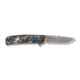 Benchmade Tengu Flipper Liner Lock AO Folding Knife By Jared Oeser, 2.77in Damasteel Tanto Blade, Carbon Fiber With Inlay Handle, 601-211