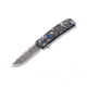 Benchmade Tengu Flipper Liner Lock AO Folding Knife By Jared Oeser, 2.77in Damasteel Tanto Blade, Carbon Fiber With Inlay Handle, 601-211