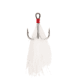 Berkley Fusion19 Feathered Treble Hook, White, 2, 1482947