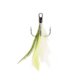 Berkley Fusion19 Feathered Treble Hook, White Chartreuse, 2, 1482948