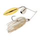 Berkley Power Blade Compact Colorado/Willow Spinnerbait, 1oz, White/Silver + Gold, 1570621