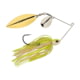 Berkley Power Blade Compact Colorado/Willow Spinnerbait, 3/4oz, White Chartreuse/Silver + Gold, 1570613