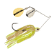 Berkley Power Blade Compact Double Colorado Spinnerbait, 1/2oz, White Chartreuse/Silver + Gold, 1570589