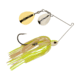 Berkley Power Blade Compact Double Colorado Spinnerbait, 1/2oz, White Chartreuse/Silver + Gold, 1570589