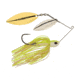 Berkley Power Blade Compact Double Williw Spinnerbait, 1oz, White Chartreuse/Silver + Gold, 1570673