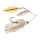 Berkley Power Blade Compact Double Williw Spinnerbait, 1oz, White/Silver + Gold, 1570672