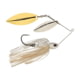 Berkley Power Blade Compact Double Williw Spinnerbait, 1oz, White/Silver + Gold, 1570672