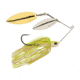 Berkley Power Blade Compact Double Williw Spinnerbait, 3/4oz, White Chartreuse/Silver + Gold, 1570658
