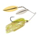 Berkley Power Blade Compact Double Williw Spinnerbait, 3/4oz, White Chartreuse/Silver + Gold, 1570658