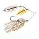 Berkley Power Blade Compact Double Williw Spinnerbait, 3/4oz, White/Gold + Silver, 1570657