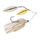 Berkley Power Blade Compact Double Williw Spinnerbait, 3/4oz, White/Gold + Silver, 1570657
