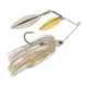 Berkley Power Blade Compact Double Williw Spinnerbait, 3/8oz, White/Gold + Silver, 1570626