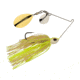 Berkley Power Blade Standard Colorado/Indiana Spinnerbait, 3/8oz, White Chartreuse/Silver + Gold, 1570523
