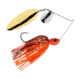 Berkley Power Blade Standard Colorado/Willow Spinnerbait, 3/4oz, Fire Craw/Silver + Gold, 1570520
