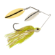 Berkley Power Blade Standard Double Willow Spinnerbait, 1/2oz, White Chartreuse/Silver + Gold, 1570564