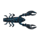 Berkley PowerBait Champ Craw Creature Bait, 3.5in, 6 Pack, Black Blue Fleck, 1523477