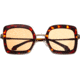 Bertha Ellie Handmade in Italy Sunglass - Womens, Tortoise, One Size, BRSIT106-3