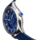 Bertha Georgiana Mother-Of-Pearl Leather-Band Watch, Silver/Blue - Womens, BTHBS1102