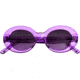 Bertha Margot Handmade in Italy Sunglass - Womens, Purple, One Size, BRSIT102-2