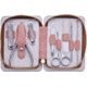 Bertha Melina 8 Piece Surgical Steel Groom Kit, Marble/Pink, One Size, BTHGRMKIT