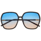 Bertha Priscilla Polarized Sunglasses - Womens, Black Frame, Blue-Pink Lens, Black/Blue-Pink, One Size, BRSBR055C1