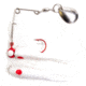 Betts Spin Bleeder Series Biting Frenzy Fishing Jig, White/Red Dot/Red With White Eye, 2in, 1/8oz, 023RST-35RN