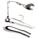 Betts Spin Split Tail Lure, White/Black Stripes, 1/16oz, 1 1/2in, 022ST-23N