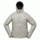 Big Agnes Women's Shovelhead Hooded Jacket - 700 DownTek, Pearl/Green, Small 31403-110-SM