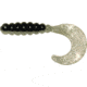 Big Bite Baits Fat Grub Curl Tail Grub, 6, 2in, Black &amp; Silver, FG2-12