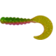 Big Bite Baits Fat Grub Curl Tail Grub, 10, 2in, Electric Chicken, FG2-41