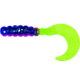 Big Bite Baits Fat Grub Curl Tail Grub, 10, 2in, Pink Blue Sparkle Chartreuse, FG2-40