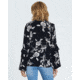 Billabong Birds Eye Floral Print Long Sleeve Top - Womens, Black, Medium, J523SBBI-BLK-M