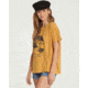Billabong It Matters Relaxed Short Sleeve Shirt - Womens, Honey Gold, Large, J925QBIT-HOG-L