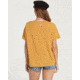 Billabong It Matters Relaxed Short Sleeve Shirt - Womens, Honey Gold, Large, J925QBIT-HOG-L