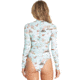 Billabong Mas Hulas Bodysuit Rashguard - Womens, Seaspray, Large, XR12UBMA-SPY-L