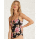Billabong Mellow Luv 1 Piece - Onepiece Swimsuit - Womens, Black Pebble, Large, X102TBME-BPB-L