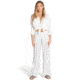 Billabong New Waves Stripe - Casual Pants - Womens, White Stripe, Large, J323JNEW-WAI-L