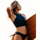 Billabong Sleeveless Sea Crop - Swim Top - Womens, Black Olive, Medium, JWSHTBHT-BOL-M