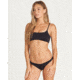 Billabong Sol Searcher Crop - Swim Top - Womens, Black Pebble, Small, XT01UBSO-BPB-S