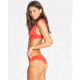 Billabong Sol Searcher Plunge - Swim Top - Womens, Sunset Red, Small, XT01TBSO-SRD-S